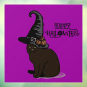 ハロウィン かわいい スプーキー 奇想天外 黒猫 紫 ウィンドウサイン (シート3)