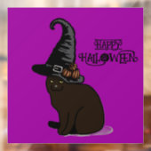 ハロウィン かわいい スプーキー 奇想天外 黒猫 紫 ウィンドウサイン (シート2)