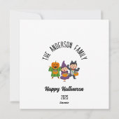 ハロウィン かわいい トリックオアトリート 個人名 シーズンカード (裏面)