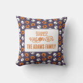 ハロウィン かわいい パターン クッション (正面)