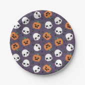 ハロウィン かわいい パターン ペーパープレート (正面)