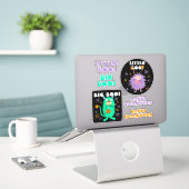 ハロウィン かわいい ブー キャラクター シール (デスク上のノートパソコン)