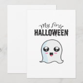 ハロウィン かわいい ブー 新生児 女の子 初ハロウィン シーズンカード (正面/裏面)
