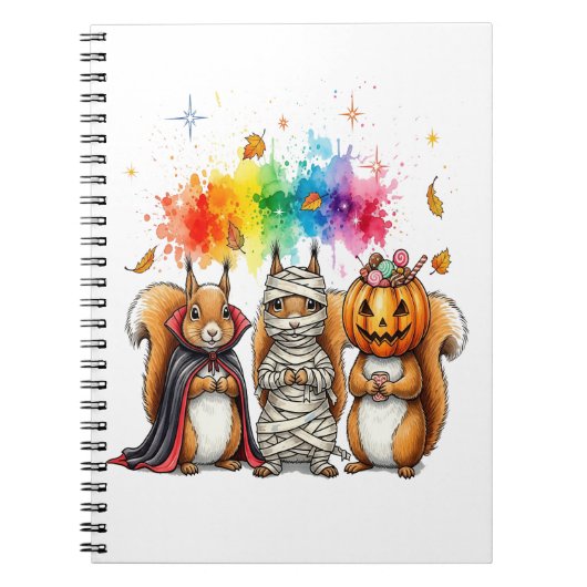 ハロウィン かわいい リスのコスチューム ノートブック (正面)