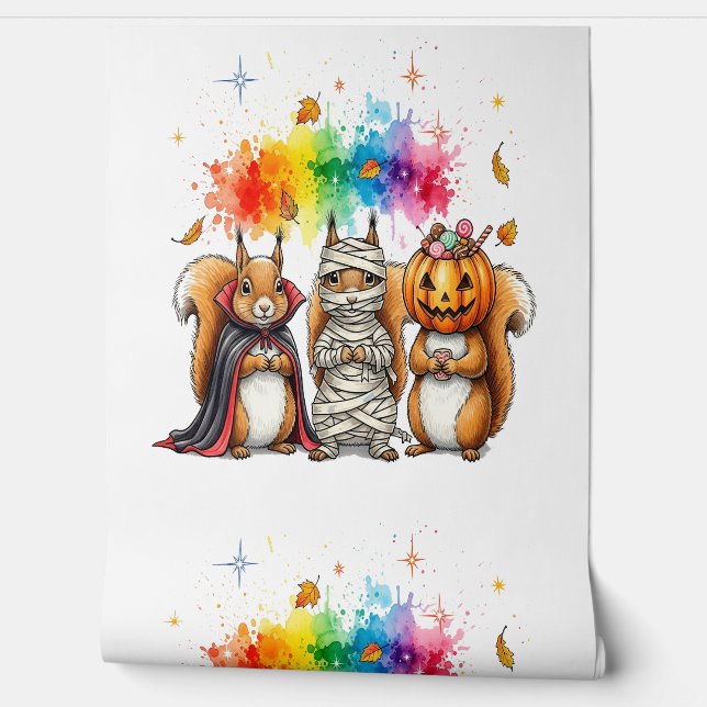 ハロウィン かわいい リスのコスチューム 壁紙 (ほどく)