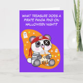 ハロウィン かわいい 海賊 パンダ ボバティー カード (正面)