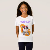 ハロウィン かわいい 海賊 パンダ ボバティー Tシャツ (正面フル)