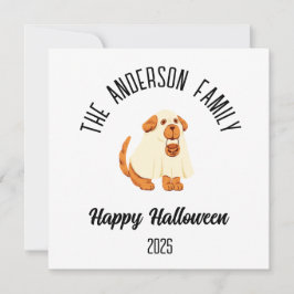 ハロウィン かわいい 犬のゴースト 衣装 名前入り オーダーメイド シーズンカード