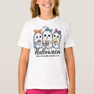 ハロウィン:かわい不気味と出会う場所 Tシャツ