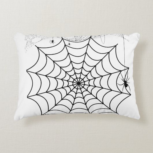ハロウィン くも クモの巣 アクセントクッション (正面)