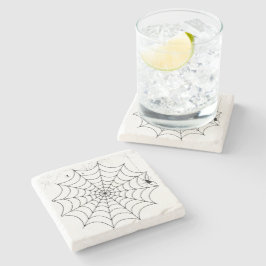 ハロウィン くも クモの巣 ストーンコースター