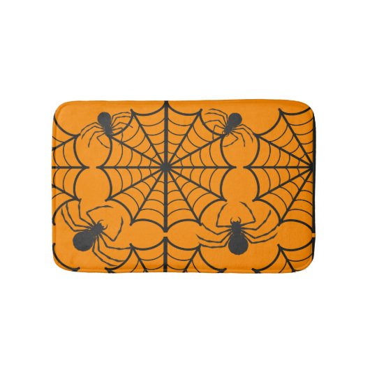 ハロウィン くも クモの巣 バスマット (正面)