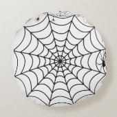 ハロウィン くも クモの巣 ラウンドクッション (裏面)