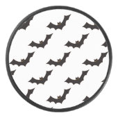 ハロウィン，こうもりのパターン，トリックまたは治療，ブー アイスホッケーパック (正面)