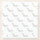 ハロウィン，こうもりのパターン，トリックまたは治療，ブー ガラスコースター (裏面)