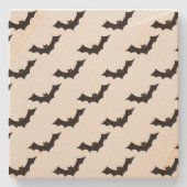 ハロウィン，こうもりのパターン，トリックまたは治療，ブー ストーンコースター (正面)