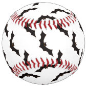 ハロウィン，こうもりのパターン，トリックまたは治療，ブー ソフトボール (正面)