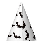 ハロウィン，こうもりのパターン，トリックまたは治療，ブー パーティーハット (裏面)