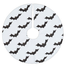 ハロウィン，こうもりのパターン，トリックまたは治療，ブー ブラッシュドポリエステルツリースカート