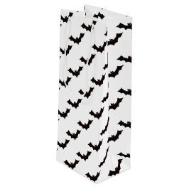 ハロウィン，こうもりのパターン，トリックまたは治療，ブー ワインギフトバッグ