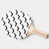 ハロウィン，こうもりのパターン，トリックまたは治療，ブー 卓球ラケット (横)