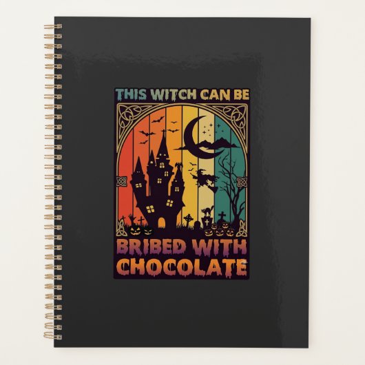 ハロウィン この魔女はチョコレートで買収できる 悪霊 プランナー手帳 (正面)