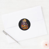 ハロウィン たぬき ヴァンパイア Trick or Trash  ラウンドシール (封筒)