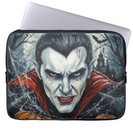 ハロウィン、のどかなヴァンパイア、カボチャの収穫 ラップトップスリーブ