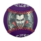 ハロウィン、のどが渇いたヴァンパイア 野球ボール (裏面)