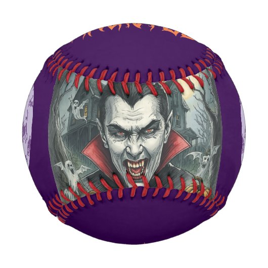 ハロウィン、のどが渇いたヴァンパイア 野球ボール (正面)
