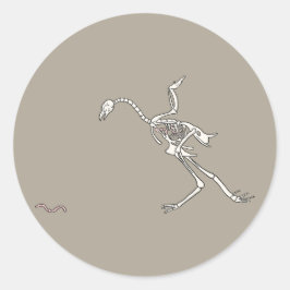 ハロウィン ひよこ 骸骨 ラウンドシール