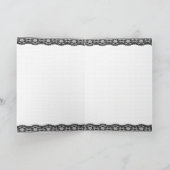 ハロウィン(または誕生日)ピンクのかわいい魔女カード カード (内部)