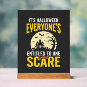 ハロウィン みんなに1回の恐怖を与えるデザイン_1 アクリルサイン (ニュートラル)