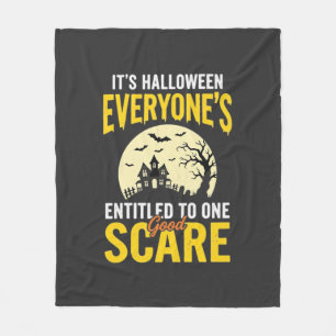 ハロウィン みんなに1回の恐怖を与えるデザイン_1 フリースブランケット
