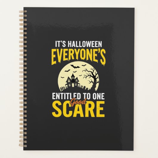 ハロウィン みんなに1回の恐怖を与えるデザイン_1 プランナー手帳 (正面)