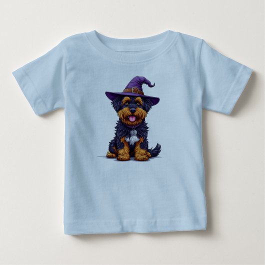 🎃 ハロウィン もふもふ犬 ベビーTシャツ 🐶 (正面)