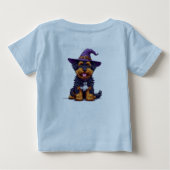🎃 ハロウィン もふもふ犬 ベビーTシャツ 🐶 (裏面)