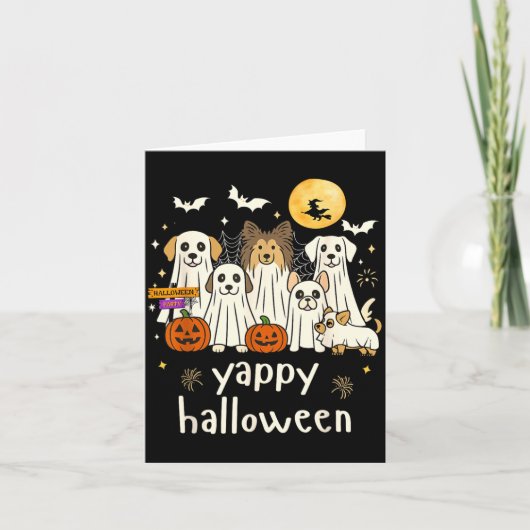 ハロウィン わんこ ゴースト おかしなハロウィン 1 カード (正面)