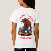 🐺 ハロウィン わんわんホラーTシャツ 🎃 Tシャツ (裏面)