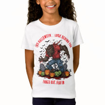 🐺 ハロウィン わんわんホラーTシャツ 🎃