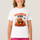ハロウィン アイコン 面白い 王様 パンプキン 秋 Tシャツ (正面)