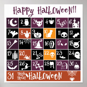 ハロウィン アドベント カレンダー ポスター