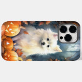 ハロウィン アメリカン・エスキモー かぼちゃ スケアリー Case-Mate iPhoneケース (裏面 (横))