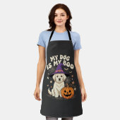 ハロウィン イヌ 私の犬は私の恋人 エプロン (着用した状態)