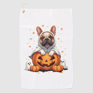 ハロウィン イングリッシュブルドッグ ゴースト おばけ 女性用 M ゴルフタオル