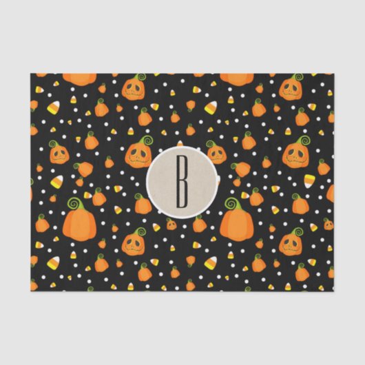 ハロウィン+ウィズミカル+パンプキン+ラスティッククラフト 薄葉紙 (正面)