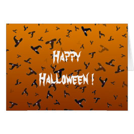 ハロウィン・ウィッチハットグリーティングカード
