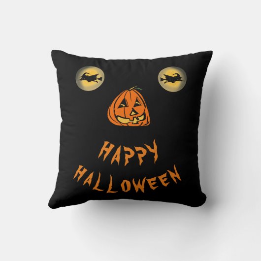 ハロウィン ウィッチーアイズ アンド パンプキンノーズ クッション (裏面)