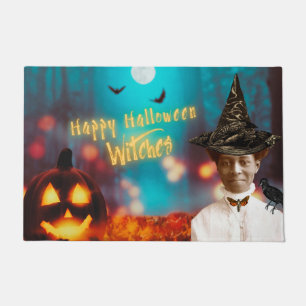 ハロウィン・ウィッチーズコラージュ ドアマット