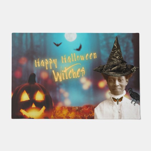 ハロウィン・ウィッチーズコラージュ ドアマット (正面)